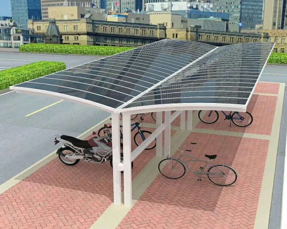 鋁合金車(chē)棚的骨架和邊梁的安裝步驟